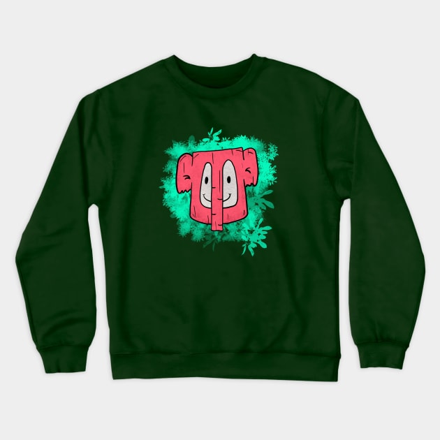 Tiki Elephant Bob Crewneck Sweatshirt by Skipper Kevin